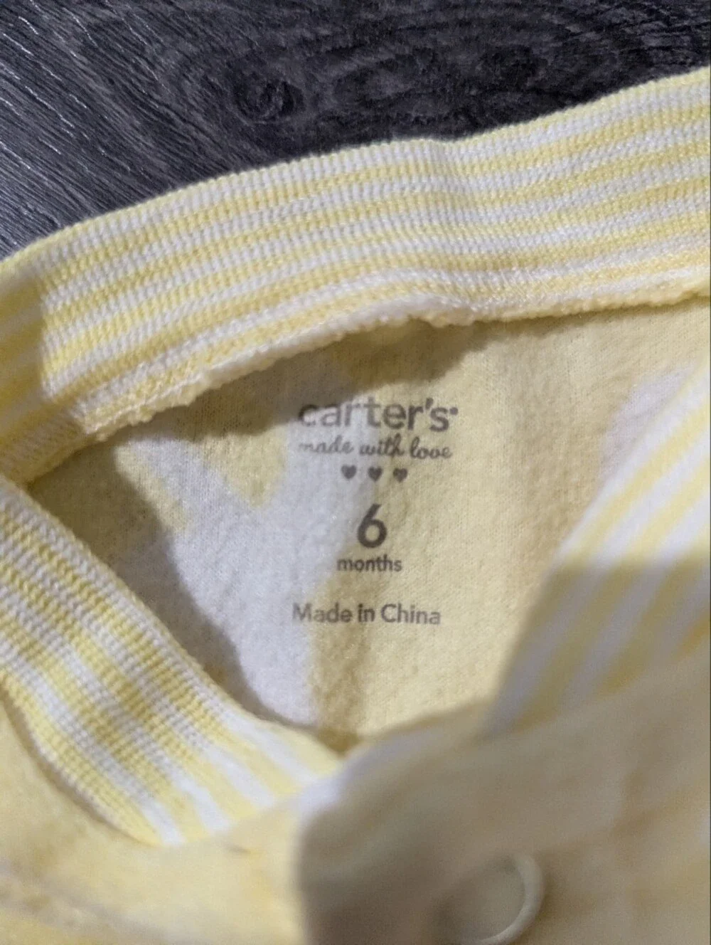 Carter's Pale Yellow Fleece Duck-Print Footed One-Piece